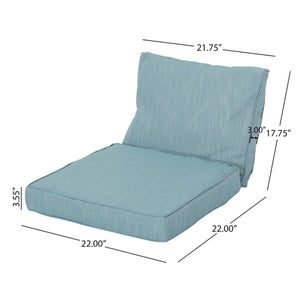 English Elm Christopher Knight Home® - Honolulu Teal Club Chair Cushion Set - 2 Plush Seat & Back Cushions For Outdoor Comfort & Style N775P270231T