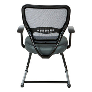 OSP Home Furnishings Professional Airgrid Mesh Back Visitor Chair with Lumbar Support and Sled Base for Offices 5505-2M