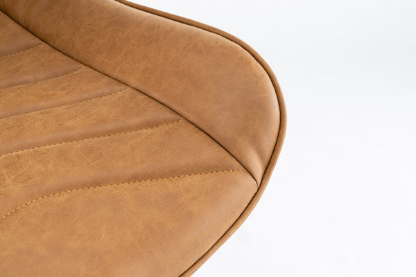 English Elm Mid-Century Modern Tufted Wingback Swivel Chairs, Set Of 2 - Stylish Leather Accent Chairs For Home T3903P405993