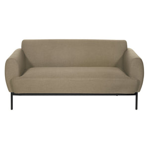 OSP Home Furnishings Delta Contemporary Commercial Grade Sofa with Sinuous Spring Support and Black Metal Legs DTL53-K063