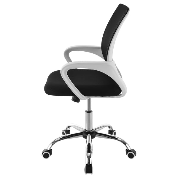 English Elm Anaheim Breathable Mesh Upholstered Office Chair with Chrome Base, Adjustable Height & Arms for Comfort Black B062P299803