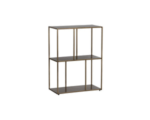 Sunpan Eiffel Low Bookcase - Stylish Iron Design with Anti-Tipping Kit for Modern Living and Office Spaces Small - 23.75W x 12D x 31H