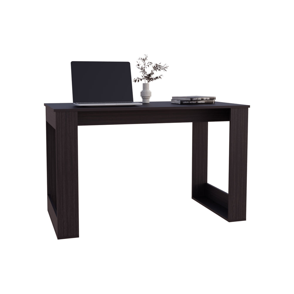 English Elm Oviedo Compact 47.2" Writing Desk for Home Office in Black — Modern MDF, Sturdy Foldable Workspace With Lock B070P337165