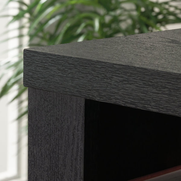 English Elm Hutch, Elegant Black Finish - Stylish & Functional Storage Solution For Home Or Office Workspace B356P402694