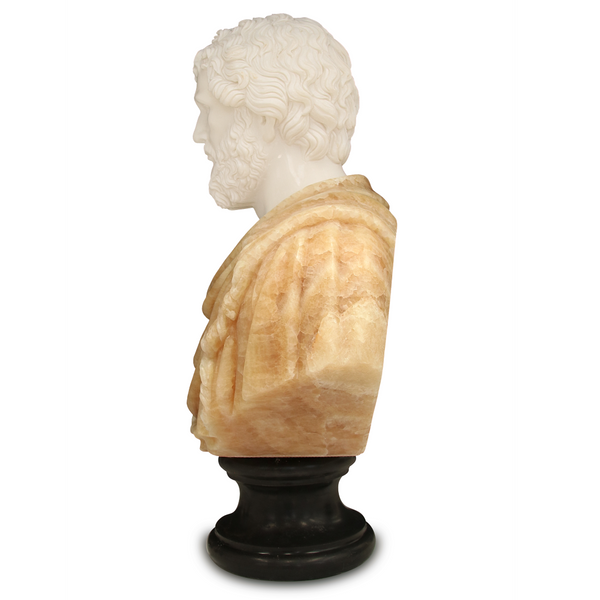 Thanos Marble Bust Sculpture - Exquisite Handcrafted Italian Artistry for Timeless Home Decor