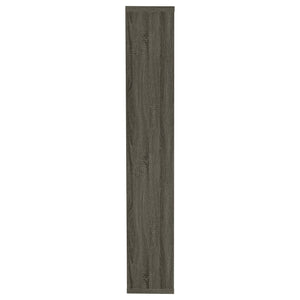 English Elm Geometric Bookcase with 7 Open Shelves for Home Decor, Modern Sturdy Engineered Wood Accent Tower Gray 71.88 L x 14.14 W x 8.87 H B011P305618