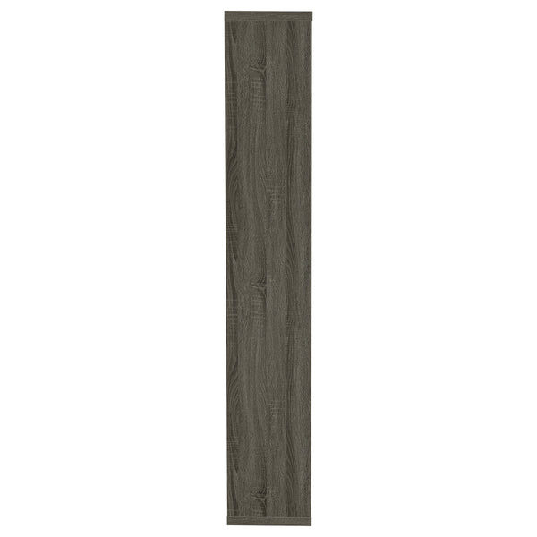 English Elm Geometric Bookcase with 7 Open Shelves for Home Decor, Modern Sturdy Engineered Wood Accent Tower Gray 71.88 L x 14.14 W x 8.87 H B011P305618