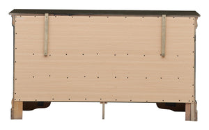 English Elm Louis Elegant 4-Drawer Chest with Carved Bases & English Dovetail Drawers, Tarnish-Resistant Hardware Gray 37 L x 62 W x 20 H B078108182