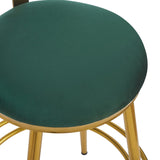 Christopher Knight Home® - Noble House - - 27.65'' Modern Counter Stools Set Of 2,Dark Green Velvet Counter Stools With Iron Frame,Soft Back And Cushion,Footrest,Suitable For Kitchen/Bedroom/Dining Room