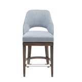 Madison Park Jillian Transitional Counter  Stool with Swivel Seat MP104-0510 Blue