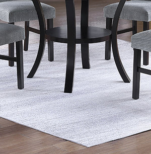 English Elm Modern Round Dining Table with White Top & Black Curved Legs, Lower Shelf, Seats 4, 48"Ø Stylish Contemporary Design B011P334823