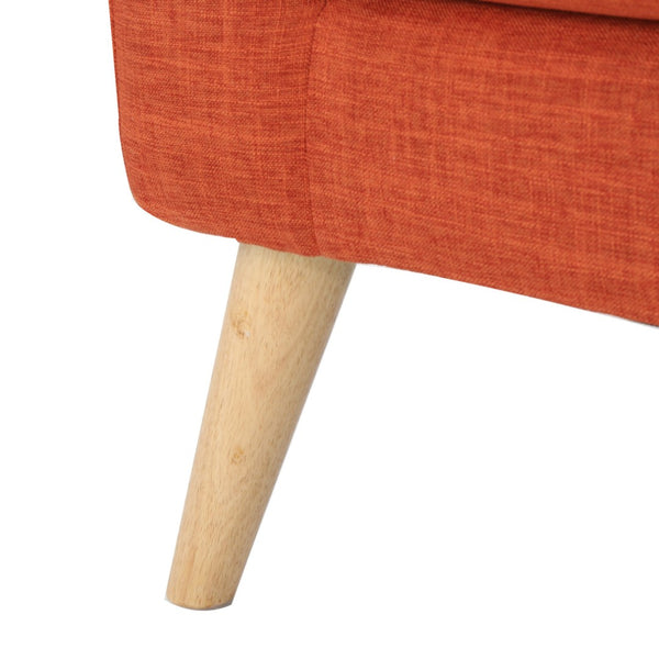 English Elm Mid-century Modern Loveseat Button-tufted Linen Fabric Sofa for Compact Living Spaces N771P407433C