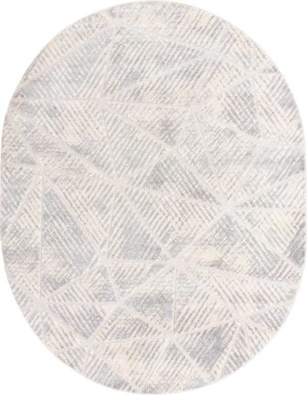 Unique Loom Arlo AJ Machine Made Geometric Rug Sandy Beige, Gray/Ivory 7' 10" x 10' 0"