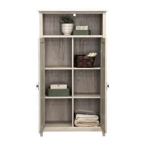 English Elm Storage Cabinet - Versatile Brown Finish With Adjustable Shelves For Organized Small Spaces & Elegance B356P367737-GIGA