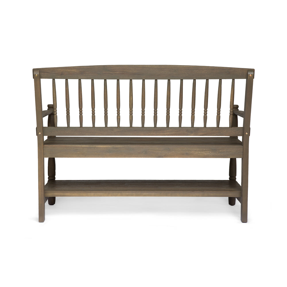 English Elm Christopher Knight Home® - Imperial Bench - Elegant Acacia Wood Storage Seat With Distressed Gray Finish For Home & Entryway 62539.00SGRY