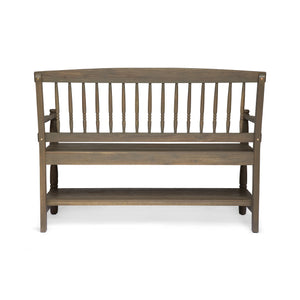English Elm Christopher Knight Home® - Imperial Bench - Elegant Acacia Wood Storage Seat With Distressed Gray Finish For Home & Entryway 62539.00SGRY