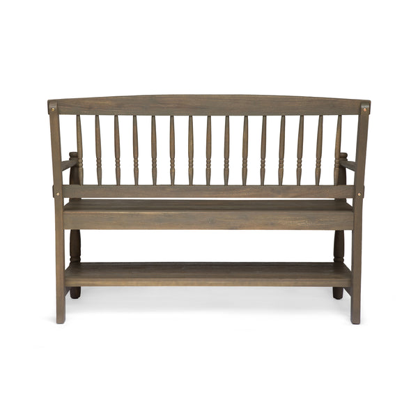 English Elm Christopher Knight Home® - Imperial Bench - Elegant Acacia Wood Storage Seat With Distressed Gray Finish For Home & Entryway 62539.00SGRY