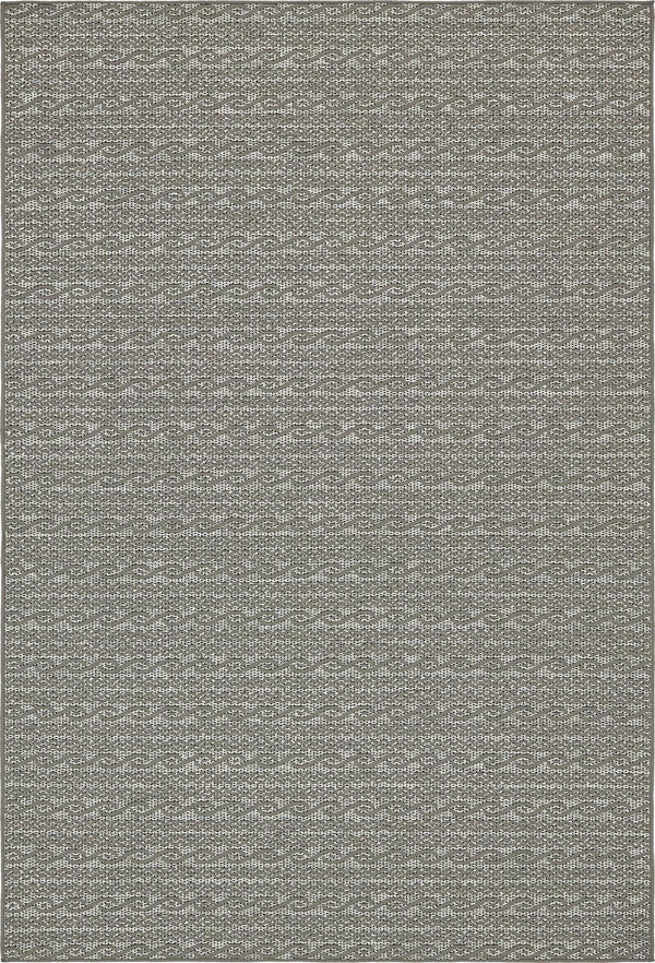 Unique Loom Outdoor Modern Links Machine Made Striped Rug Gray, Gray/Silver 6' 0" x 9' 0"