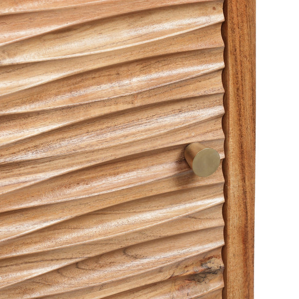 English Elm Christopher Knight Home® - BEDSIDE 1 DOOR Boho Mango & Acacia Wood Nightstand with Carved Texture, Tapered Legs, 20"W x24"H 68733.00