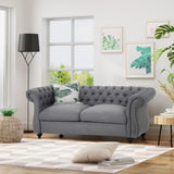 Christopher Knight Home® - Noble House - Somerville Traditional Chesterfield Loveseat Sofa