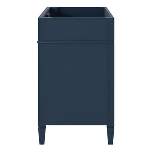 English Elm 30'' Modern Bathroom Vanity Cabinet with Roman Legs, 3 Drawers, Adjustable Shelf, Tip-Out Drawer, Durable MDF/Solid Wood Blue N710P236988C