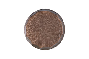 English Elm ET101 Hand-Hammered Hexagonal End Table 21" Height Rounded Accent Table for Modern Rustic Decor Copper B009P295931