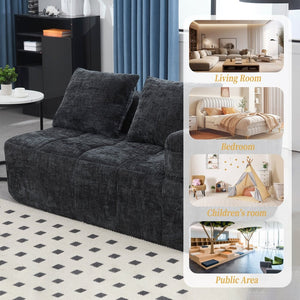 English Elm United Chenille Loveseat Sofa - Cozy Modular Sleeper For Minimalist Living Room & Apartment Spaces W1568P255151-GIGA