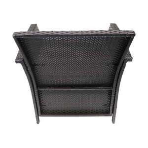 English Elm Christopher Knight Home® - ST LUCIA CHAIR Stylish PE Rattan Patio Seat with Iron Frame, Waterproof Fabric, Compact 28.25x25.5x17 Brown+Tan 54676.00BRN