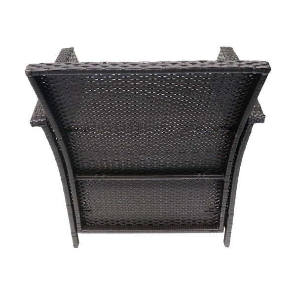 English Elm Christopher Knight Home® - ST LUCIA CHAIR Stylish PE Rattan Patio Seat with Iron Frame, Waterproof Fabric, Compact 28.25x25.5x17 Brown+Tan 54676.00BRN