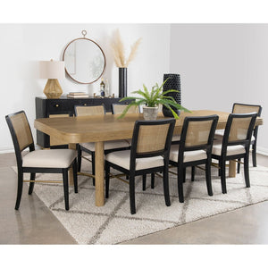 English Elm Benson Handwoven Cane Back Dining Chairs Rubberwood Set of Two Bistro Style B062P466802