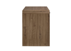 English Elm 1pc Wooden Writing Desk Dual Drawers Matte Black Pulls Light Brown Home Office B2741P482241