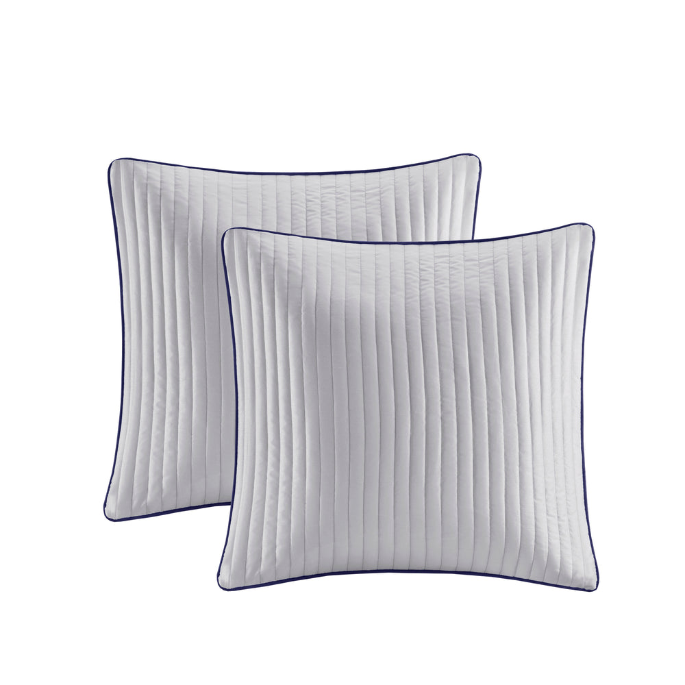 English Elm 12 Piece Madison Park Aubrey Jacquard Comforter Set Cal King Navy Paisley with 100% Cotton Sheets, Luxe Reversible Design and Decorative Pillows B03597016