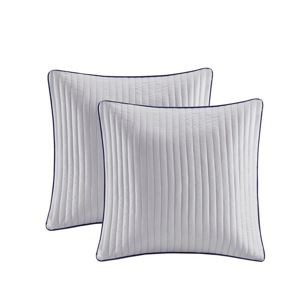 English Elm 12 Piece Madison Park Aubrey Jacquard Comforter Set Cal King Navy Paisley with 100% Cotton Sheets, Luxe Reversible Design and Decorative Pillows B03597016