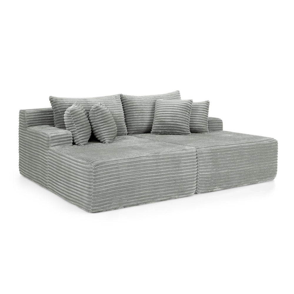 English Elm Two-Seater Lazy Sofa Lounge Chair - Plush Velvet, No Assembly, Modern Design For Living Rooms & Bedrooms W487S00381-GIGA