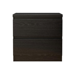 English Elm 19.7-inch Matte Finish Nightstand with Touch Release Drawers for Minimalist Bedrooms Black W3151P407884