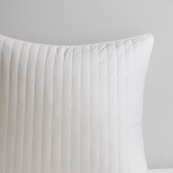 JLA Home INK+IVY - 3 Cotton Jacquard Comforter Set – Reversible Striped & Diamond Design, OEKO-TEX, Breathable Tailored Finish 92 L x 88 W x 1.5H II10-1104