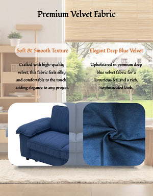 English Elm Fx-P20M-2S-Rb Contemporary Blue 2-Seat Loveseat Sofa With Hidden Storage For Small Spaces & Style W576S00235