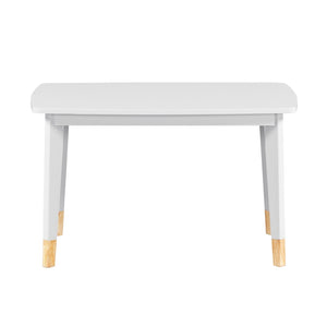 English Elm Gray Two-tone Solid Wood Kids Activity Table Set Four Chairs Playroom Furniture White B011P463888