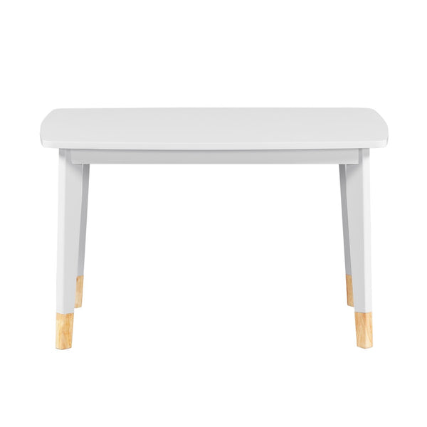 English Elm Gray Two-tone Solid Wood Kids Activity Table Set Four Chairs Playroom Furniture White B011P463888
