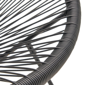 English Elm Anson Outdoor Accent Chairs Set of 2 Woven Rattan Basket Seat Patio Lounge Pair Black N773P404950B