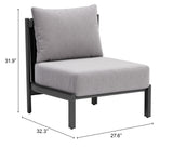 Horizon Accent Chair Gray 704046 Zuo Modern