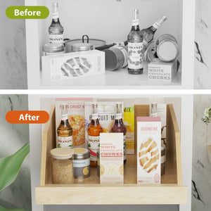 English Elm Pull Out Cabinet Organizer Birchwood Pantry Shelf Drawer with Full Extension Slides T3210P277233
