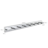 English Elm Contemporary 8-Light Led Vanity Light - 52.2-Inch Chrome Fixture With Acrylic Shade, Adjustable Brightness