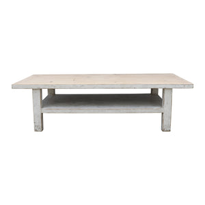 Lilys Amalfi Two Tones Rectangular Coffee Table With Shelf 63X24X18H 9100-W