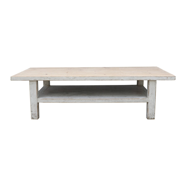 Lilys Amalfi Two Tones Rectangular Coffee Table With Shelf 63X24X18H 9100-W