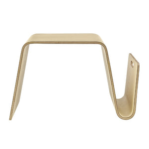 EuroStyle Anise Bentwood Ash Veneer Side Table with Magazine Storage for Scandinavian Interiors 91002-NAT