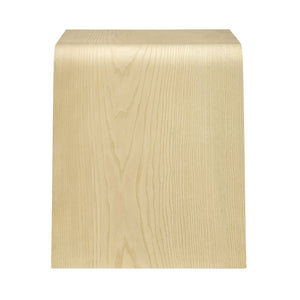 EuroStyle Anise Bentwood Ash Veneer Side Table with Magazine Storage for Scandinavian Interiors 91002-NAT