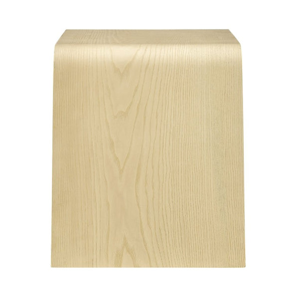 EuroStyle Anise Bentwood Ash Veneer Side Table with Magazine Storage for Scandinavian Interiors 91002-NAT