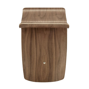 Eurostyle Fleur Side Table - Elegant Walnut Finish With Ergonomic Curved Design For Modern Home Decor Walnut American Walnut 91006-wal