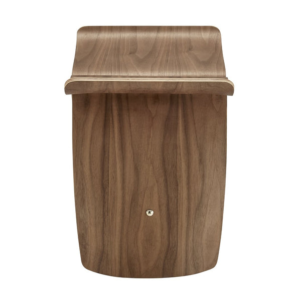 Eurostyle Fleur Side Table - Elegant Walnut Finish With Ergonomic Curved Design For Modern Home Decor Walnut American Walnut 91006-wal